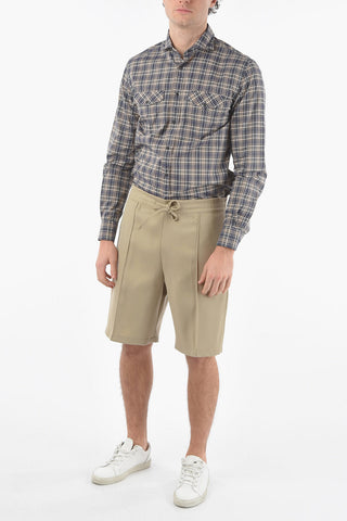 ID Drawstring Twill Cotton Blend Shorts