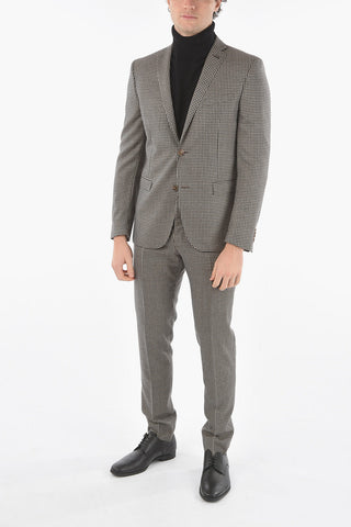 CC COLLECTION Microcheckered RESET 2-piece Suit with Beetle Brooch