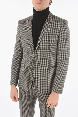 CC COLLECTION Microcheckered RESET 2-piece Suit with Beetle Brooch