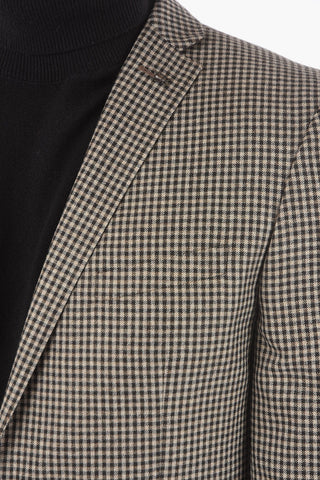 CC COLLECTION Microcheckered RESET 2-piece Suit with Beetle Brooch