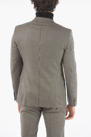 CC COLLECTION Microcheckered RESET 2-piece Suit with Beetle Brooch
