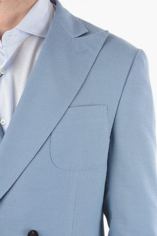 Blazer Doppiopetto GATE in Misto Cotone con Rever a Lancia