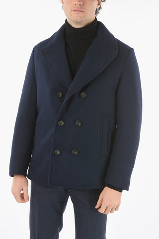 Cappotto Trapuntato Doppiopetto con Maxi Rever
