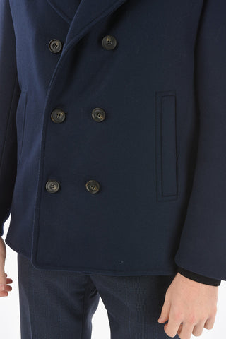 Cappotto Trapuntato Doppiopetto con Maxi Rever