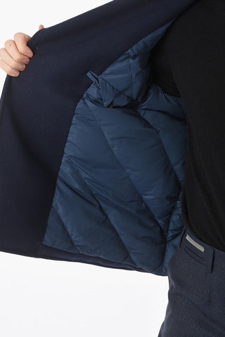 Cappotto Trapuntato Doppiopetto con Maxi Rever