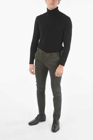 CC COLLECTION Stretch Cotton Chino Pants with Belt Loops
