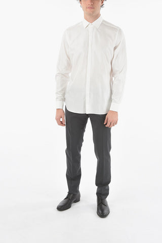 CC COLLECTION Striped Ceremony Shirt with Cufflinks Cuff