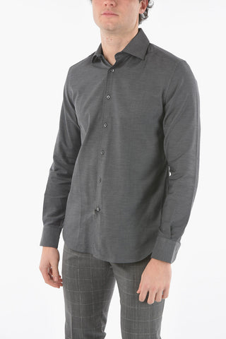 Pin Point Spread Collar Shirt