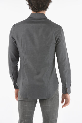 Pin Point Spread Collar Shirt