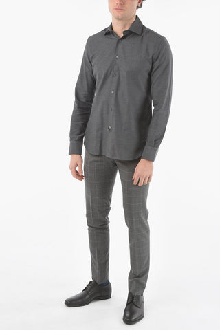 Pin Point Spread Collar Shirt