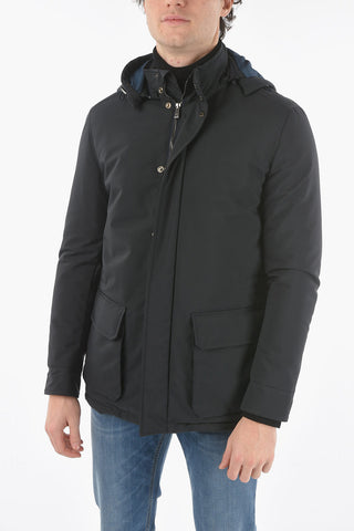 Removable Hood PEPE Padded Raincoat