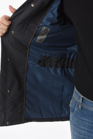 Removable Hood PEPE Padded Raincoat