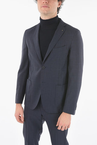 CC COLLECTION SMART SUIT Glen-checkered RESET Suit with Beetle Brooch