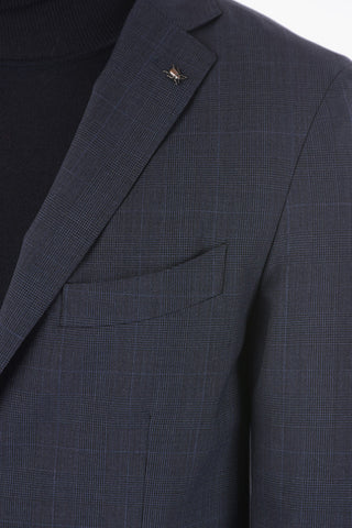 CC COLLECTION SMART SUIT Glen-checkered RESET Suit with Beetle Brooch