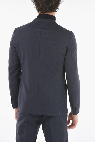 CC COLLECTION SMART SUIT Glen-checkered RESET Suit with Beetle Brooch