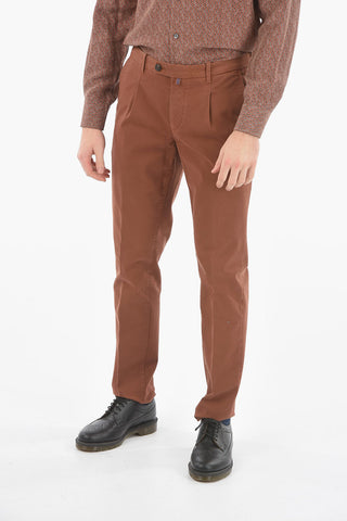 Single-pleated ORIO COMFORT Stretch Cotton Pants