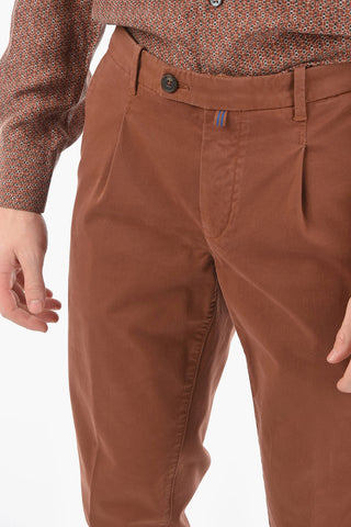 Single-pleated ORIO COMFORT Stretch Cotton Pants