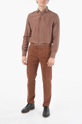 Single-pleated ORIO COMFORT Stretch Cotton Pants