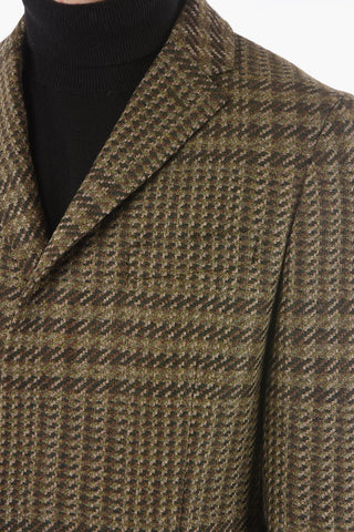 CC COLLECTION 3 Pocket Houndstooth Wool and Cashmere Coat