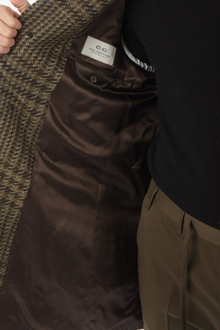 CC COLLECTION 3 Pocket Houndstooth Wool and Cashmere Coat