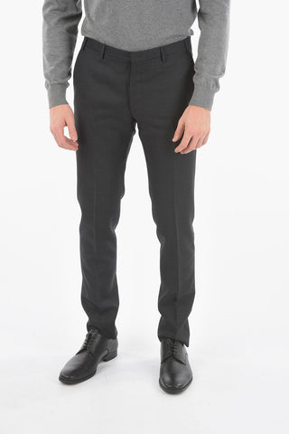 CC COLLECTION Double-breasted RESET Suit in Bird's eye-motif with Peak Lapel