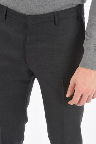 CC COLLECTION Double-breasted RESET Suit in Bird's eye-motif with Peak Lapel