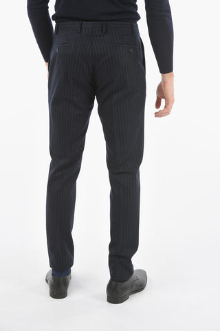 CC COLLECTION Abito RESET Gessato in Flanella con Spilla Coleottero