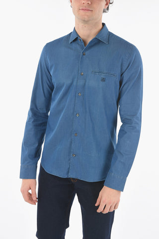 ID Camicia Slim Fit con Taschino e Collo Francese