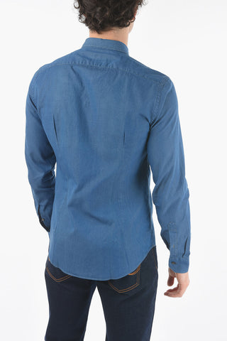 ID Camicia Slim Fit con Taschino e Collo Francese
