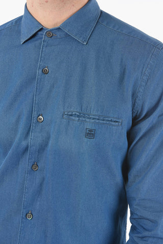 ID Camicia Slim Fit con Taschino e Collo Francese