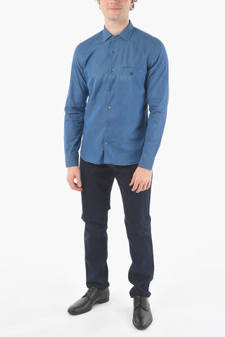 ID Camicia Slim Fit con Taschino e Collo Francese
