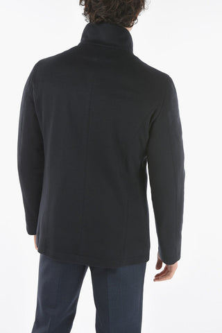 CC COLLECTION O. WEAR Double-breasted Coat with Removable Chest Piece