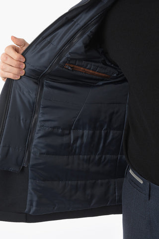 CC COLLECTION O. WEAR Double-breasted Coat with Removable Chest Piece
