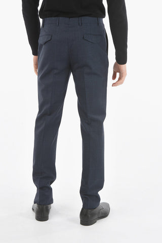 Pantaloni 4 Tasche in Lana Vergine District Check