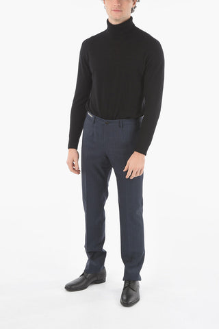 Pantaloni 4 Tasche in Lana Vergine District Check