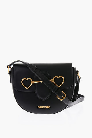 LOVE Faux Leather Shoulder Bag with Maxi Clamp