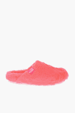 LOVE faux fur fluo slippers