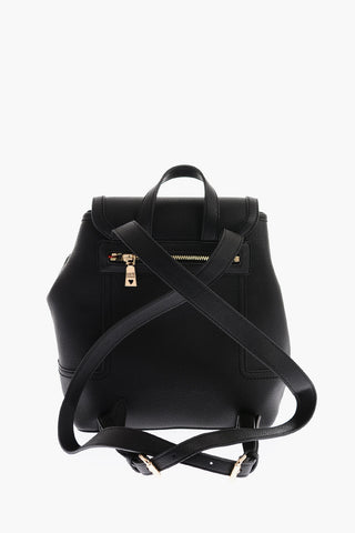 LOVE Textured Faux Leather Backpack with Golden Logo