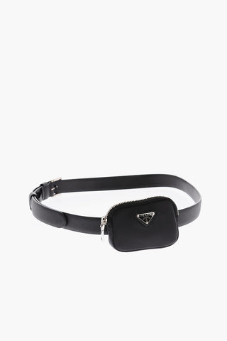 30mm Saffiano Leather Belt with Pouch