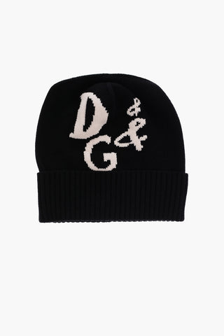 Contrasting Logo Cashmere Beanie