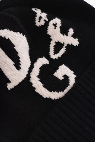 Contrasting Logo Cashmere Beanie