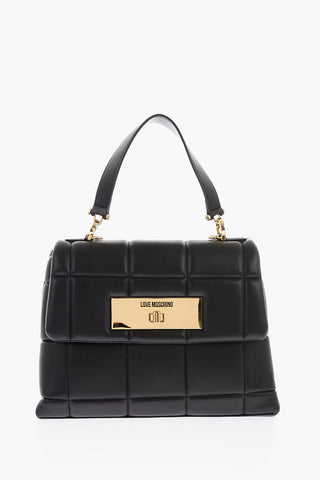 LOVE Mini Borsa in Ecopelle Imbottita con Tracolla Removibile