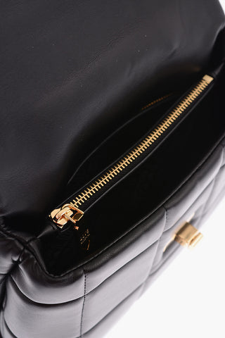 LOVE Mini Borsa in Ecopelle Imbottita con Tracolla Removibile