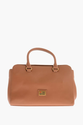 LOVE Borsa Bauletto in Ecopelle con Doppio Taschino a Toppa
