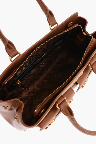 LOVE Borsa Bauletto in Ecopelle con Doppio Taschino a Toppa