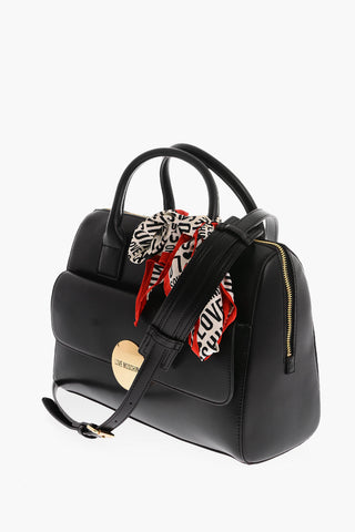 LOVE logoed handkerchief faux leather SIMPLE HOOP handbag