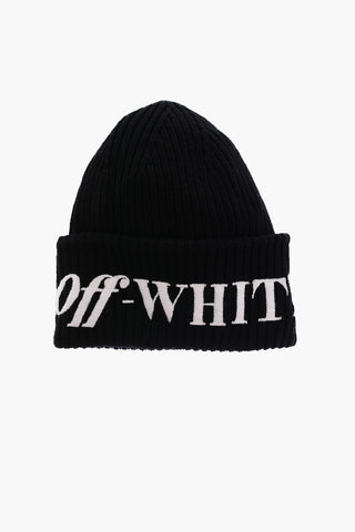 Logo Embroidered Ribbed Beanie