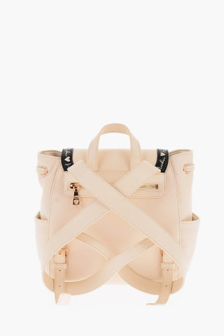 LOVE contrasting logoed detail faux leather backpack
