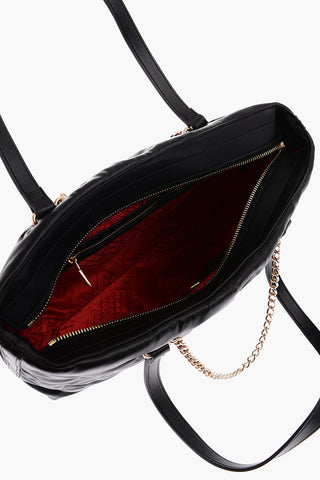 LOVE hearts embossed faux leather shoulder bag