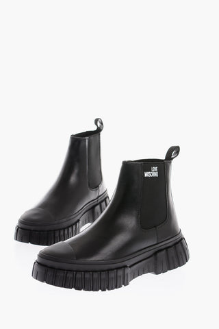 LOVE Leather Chelsea Boots With Track Sole